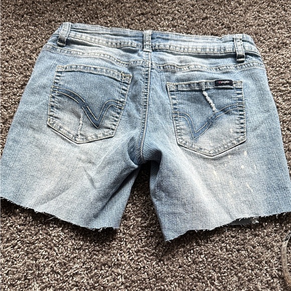 Angels Women's Distressed Blue Denim Shorts Size 7 - Picture 11 of 11